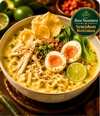 Soto Ayam Creamy Ramen dengan Bumbu Pring Mas